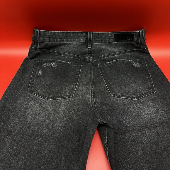ZGY Denim Size 30 Straight Up Hi Rise Black Ashes To Ashes Trash Relaxed Fit NWT - Picture 15 of 16